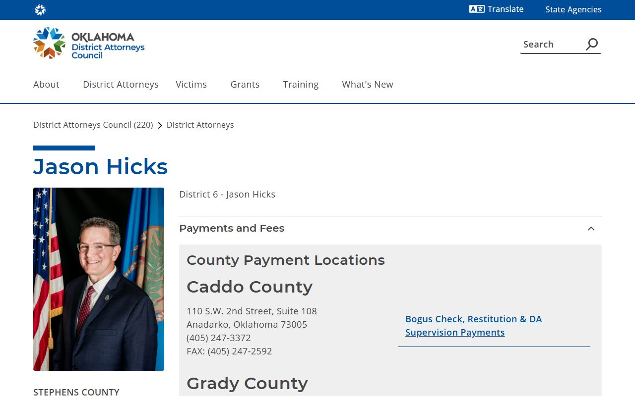 Grady County District Attorney District 6 court office